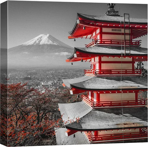 Vista 6 de Lienzo de paisaje hermoso para decorar la pared, arte moderno, para el hogar Amor al rojo vivo