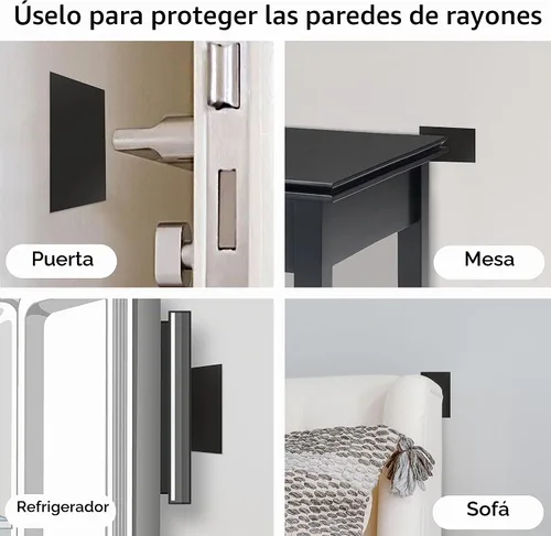 Vista 6 de Rubber Bond Placa de Goma Autoadhesiva para Toma de Pared, Paquete de 5 Unidades – Parche de Agujero para Paneles de Yeso Fácil de Aplicar Despegar