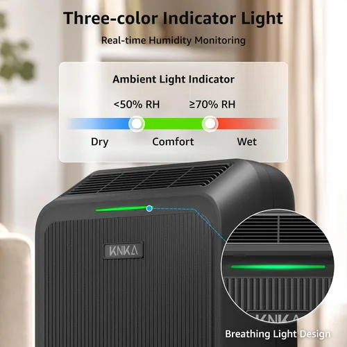 Vista 7 de KNKA 2500 Ft² Max 34 Pints Dehumidifier for Basement with Drain Hose, Black