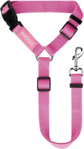 Vista 25 de BWOGUE Arnés de cinturón de seguridad para mascotas, cinturón de seguridad ajustable para reposacabezas de coche, arnés de cinturón de seguridad