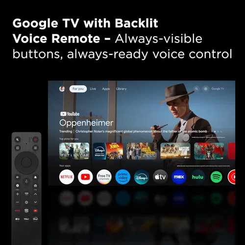 Vista 7 de TCL 55 Pulgadas Clase Serie T7 4K QLED HDR 55T7, Modelo 2025 Smart Google TV de 120HZ Frecuencia de Actualización, Alta Brillo, Dolby Atmos