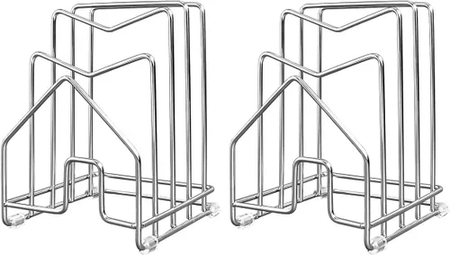 Vista 12 de SUNFICON Estante para Tabla de Cortar Organizador de Tabla de Cortar Soporte Organizador para Encimera de Cocina Estante Organizador para Ollas