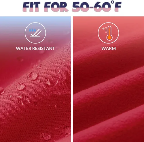 Vista 4 de BALEAF Leggings con forro polar para niñas, repelentes al agua, cintura alta, pantalones atléticos cálidos para invierno, senderismo, correr, yoga