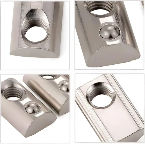 Vista 2 de 60 unids M4 Spring T Nut Rolling Ball Cargando para Perfil de Extrusión de Aluminio Impresora 3D Máquina Industria Accesorios