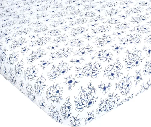 Vista 59 de Hudson Baby Sábana bajera ajustable unisex de algodón para cuna, avión, talla única