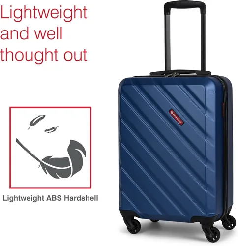 Vista 2 de SWISS MOBILITY AHB Collection - Equipaje giratorio de carcasa rígida para aviones, maleta expandible con ruedas giratorias de 360 grados, mango
