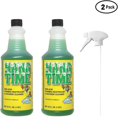 Vista 2 de Hang Time - Limpiador espumoso para baño, listo para usar, resistencia industrial para baños, vestuarios/duchas, fácil y seguro de usar