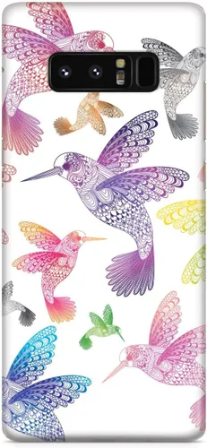 Vista 20 de Inspired Cases - Funda para iPhone 13 Mini con textura 3D - Funda protectora de goma para Apple iPhone 13 Mini - Zentangle Hummingbirds - Multicolor