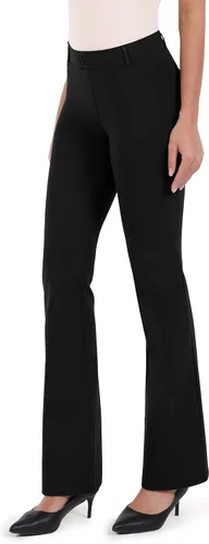 Vista 3 de ODODOS Pantalones de vestir clásicos de pierna recta para mujer, bolsillos sintéticos, pantalones de trabajo casuales, entrepierna de 293133 pulgadas