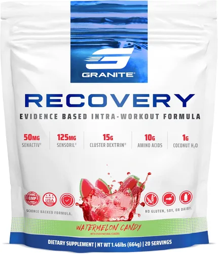 Vista 9 de Granite Nutrition Recovery - Bebida intraentrenamiento prémium con EAA, dextrina en racimo, Sensoril y Senactiv para rendimiento atlético