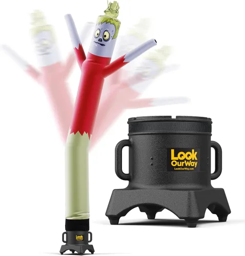 Vista 19 de LookOurWay Juego inflable de tubo para hombre de Halloween Air Dancers Inflable de monstruo loco de 20 pies con soplador de 12 pulgadas Monster