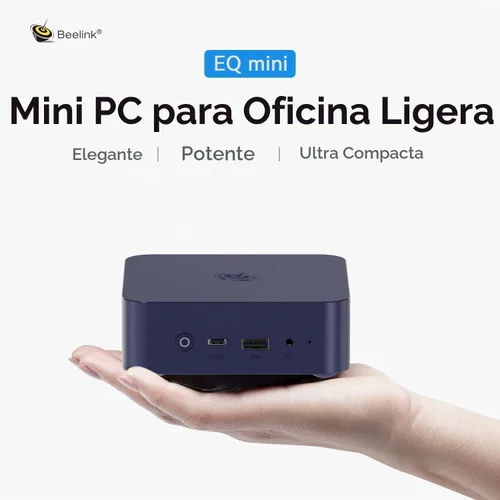 Vista 2 de Mini PC Beelink EQ mini con procesador N150, 12 GB de LPDDR5 y SSD de 500