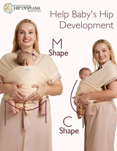 Vista 5 de Momcozy Portabebés AirMesh – El cabestrillo de verano perfecto para recién nacidos a niños pequeños de 8 a 35 libras – Envoltura de bebé de tela