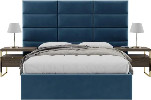Vista 24 de Vänt - Paneles tapizados de cabecera para montar en la pared, diseño Elizabeth, 120 x 46 pulgadas, configuración de 16 paneles individuales
