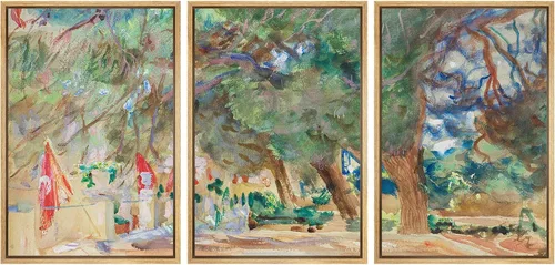 Vista 103 de MUDECOR Lienzo enmarcado para pared, juego de arte de ramo de flores de vida muerta de Marie Frosch, naturaleza, desierto, ilustración, arte