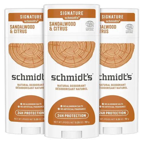 Vista 15 de Desodorante natural libre de aluminio Schmidt's para protección contra el olor y frescura durante 24 horas, Bergamota + Lima vegano, certificado