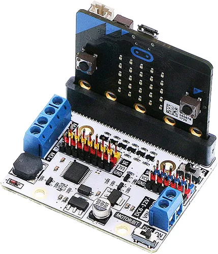 Vista 3 de EF ELECFREAKS Microbit Motor:bit 3v/5v Placa de expansión Mini Micro:bit Breakout Board Soporte 2 DC Motor Extend 14-Channel IO Puertos IO Zumbador
