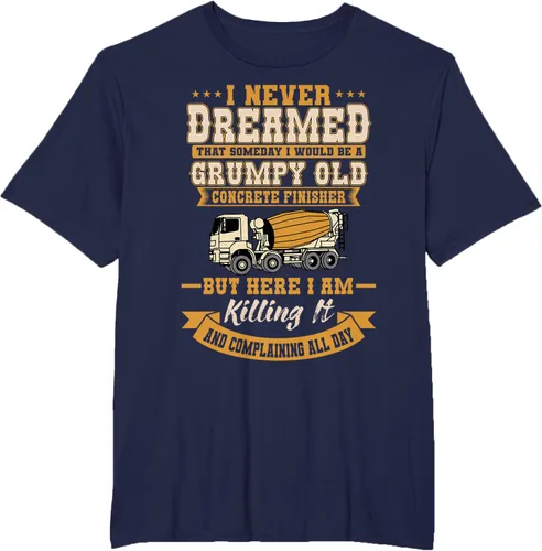 Vista 18 de Divertida camiseta de trabajador con acabado de hormigón antiguo, Negro, S