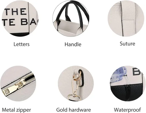 Vista 3 de La bolsa de mano para mujer, bolso de mano de piel sintética, hombro, bandolera o bolsa de mano para la escuela, oficina, viajes