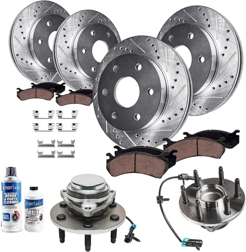 Vista 119 de Detroit Axle - Kit de suspensión delantera 4WD para Nissan Frontier Pathfinder Xterra, 2 cubos de rodamientos de ruedas, 2 brazos de control