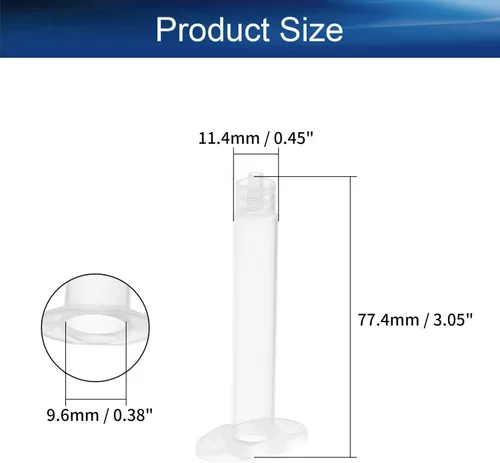 Vista 2 de Auniwaig 4 unids 3cc dispensador de soldadura pegamento conos accesorios 0.1 fl oz máquina dispensadora transparente tubo adhesivo líquido