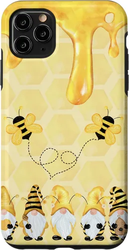 Vista 13 de Carcasa divertida para iPhone 16 con diseño de gnomos de abejorros para Halloween