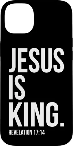 Vista 15 de Jesus is King Bible Scripture Quote Christian Case for iPhone 17