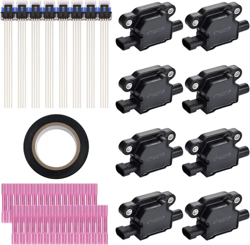 Vista 22 de Juego de 4 bobinas de encendido y arnés de cableado con conector pigtail compatible con Accord Odyssey Acura Saturn 3.0L 3.2L 3.5L V6 C1221 UF242