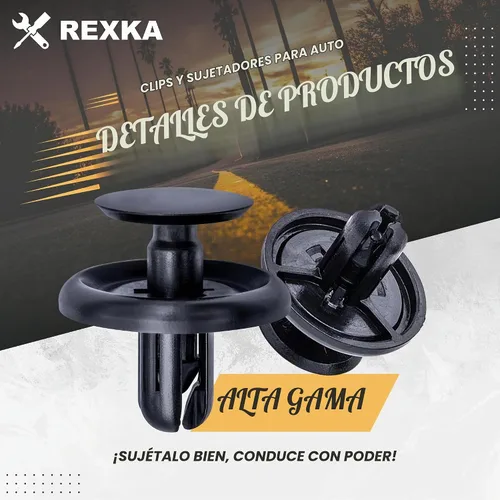 Vista 9 de Rexka 20 piezas de protector contra salpicaduras de motor Fender Liner tapa de maletero debajo de la cubierta clip de retención estilo empuje 20PZAS