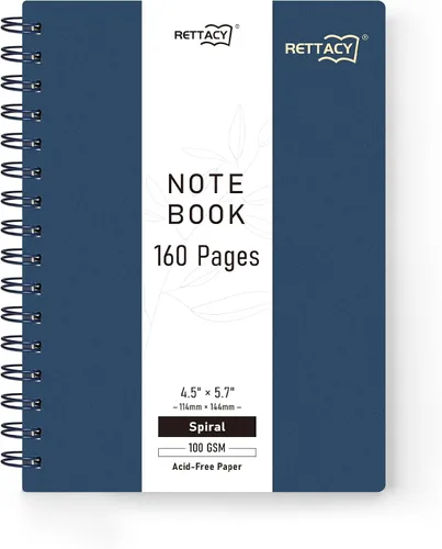 Vista 35 de RETTACY - Cuaderno en espiral grande A4, 300 páginas rayadas, 8.2 x 11.2 pulgadas, para escuela, trabajo, escritura, papel grueso de 3.53 oz/m²