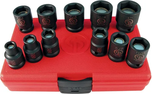 Vista 26 de Chicago Pneumatic SS814D - Unidad cuadrada de 1 pulgada, métrica profunda, 6 puntos, juego de llaves de impacto (4 piezas)