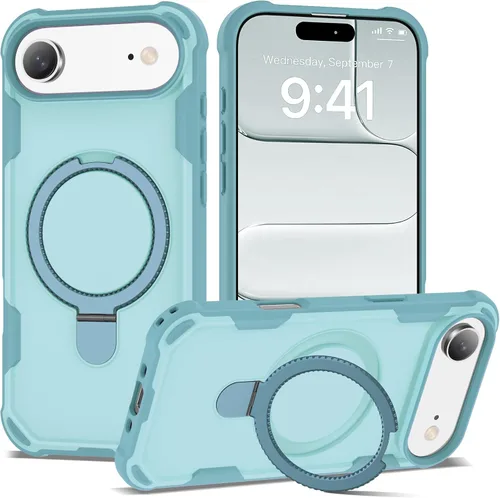 Vista 16 de Funda compatible con iPhone 12 y 12 Pro de 6.1 pulgadas con soporte de anillo magnético [protección militar contra caídas] [compatible con MagSafe]