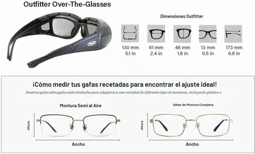 Vista 2 de Global Vision Outfitter acolchado de espuma se adapta a la mayoría de lentes transparentes