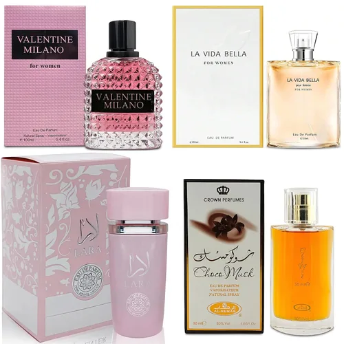 Vista 27 de AFLUXE Top Sales 4 Pieza Set de Perfume para Mujer Combo Eau de Parfum Spray Natural, Fragancia Duradera para Mujeres Kiara Mango Punch & Sarah Pink