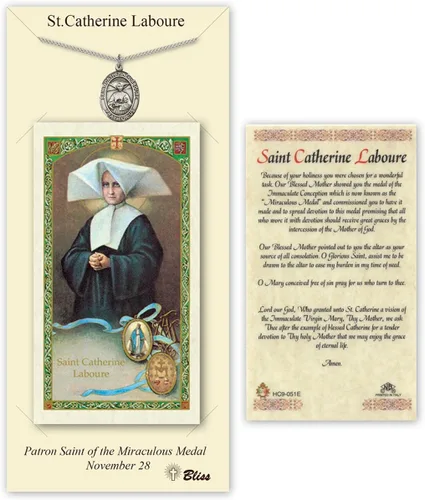 Vista 14 de Medalla de peltre Nuestra Señora de la Consolación con tarjeta de oración santa laminada