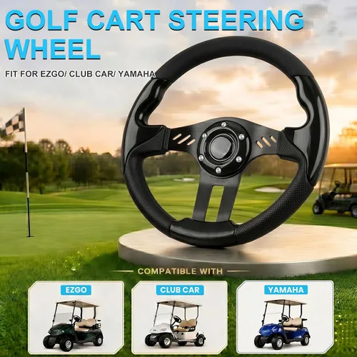 Vista 4 de Volante de carrito de golf para EZGO TXT/RXV, Club Car DS/Precedent/Tempo, Yamaha G29/Drive/Drive 2 y la mayoría de los modelos de carrito de golf