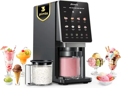 Vista 11 de Alcarin Máquina para hacer helados con 1 pinta (no congelador), máquina