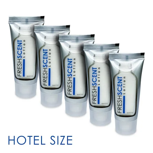 Vista 2 de Freshscent Loción 1oz (100 Pack) Tamaño de viaje del hotel, Amenidades a granel y artículos de tocador para la hospitalidad