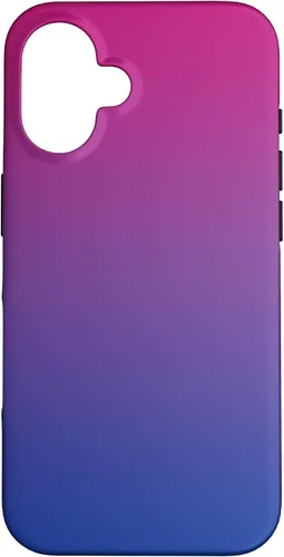 Vista 32 de Funda degradada con diseño de bandera de Bisexual Pride para iPhone 17, color rosa, morado, azul