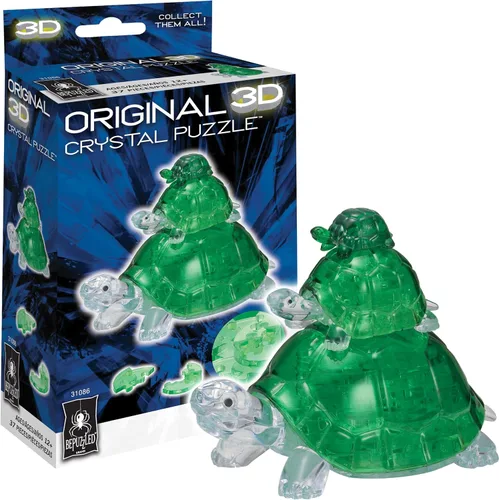 Vista 16 de Turtles - Rompecabezas de cristal 3D original estándar de BePuzzled, rompecabezas de cristal tridimensional y rompecabezas para rompecabezas