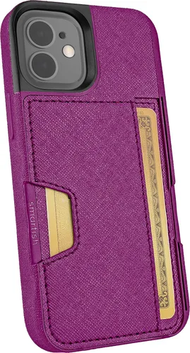Vista 45 de Smartish Funda tipo cartera para iPhone 11 Pro - Wallet Slayer Vol. 2 [soporte protector delgado] tarjetero (seda) - Black Tie Affair