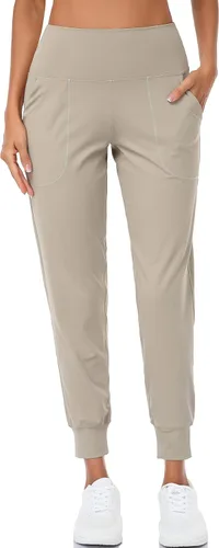 Vista 133 de Oalka - Pantalones deportivos para mujer, con cintura alta y bolsillos, para hacer deporte, yoga y entrenar