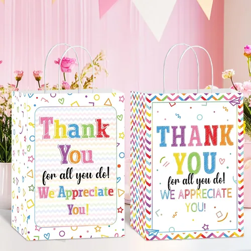 Vista 2 de Bolsas de regalo de agradecimiento para empleados: 16 piezas geniales regalos de agradecimiento para empleados, pequeñas bolsas de regalo