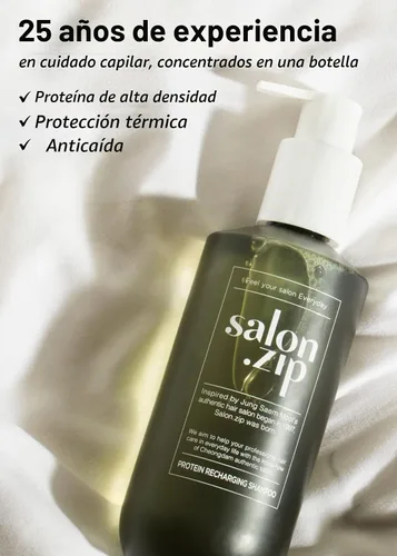 Vista 3 de JUNG SAEM MOOL OFICIAL Salon.ZIP Champú Recarga de Proteínas para Cabello Dañado y Cuidado del Cabello, 14.1 oz (400 g) Cosméticos Coreanos