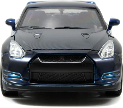 Vista 5 de Jada Juguetes Fast & Furious Nissan GTR Azul 1:24 Diecast