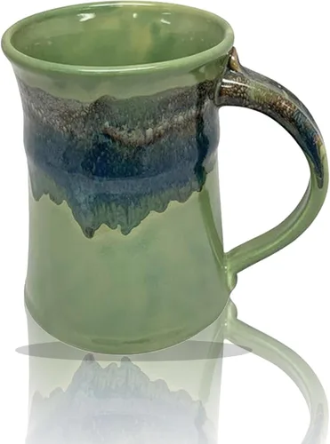 Vista 14 de Clay in Motion Taza grande (Cobalt Canyon)