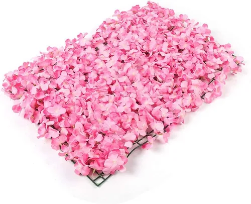 Vista 9 de Paneles de pared de flores artificiales, tapete de pared de flores 3D, paneles de flores de seda de 16 x 24 pulgadas, hechos a mano con flores