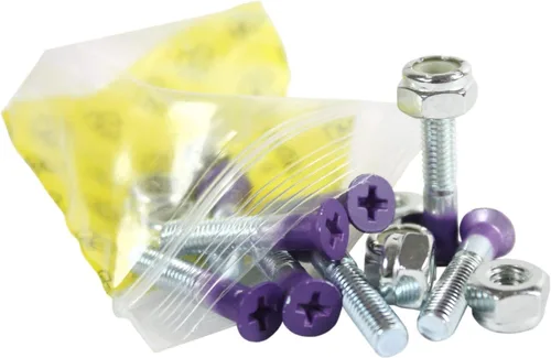 Vista 3 de Dimebag Hardware Montaje Monopatín Tuercas y Pernos 1" Phillips - Monopatín Truck Hardware - Muchos Colores Púrpura
