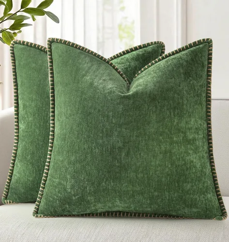 Vista 58 de decorUhome Juego de 2 fundas de almohada de felpilla suave y acogedora de otoño de 12 x 12 pulgadas, fundas decorativas modernas de terciopelo Aqua
