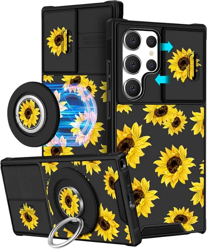 Vista 43 de Funermei Funda para teléfono Samsung Galaxy A15 5G - [2 en 1] Funda para teléfono de mujeres lindas chicas, diseño femenino de mariposa negra